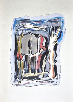 Composizione - Tecnica mista su cartone di Mario Martini - 1973