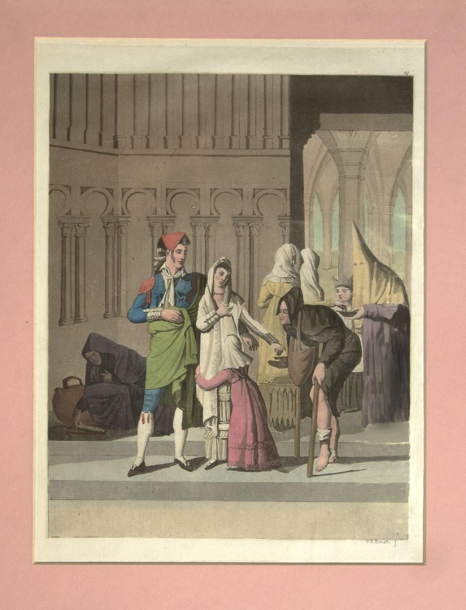 Church - Lithograph on Paper by D. K.Bonatti - Early 20th Century