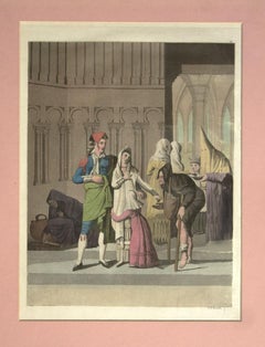 Church – Lithographie auf Papier von D. K. Bonatti – frühes 20. Jahrhundert