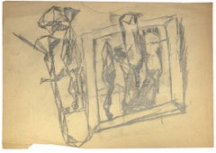 Figures  - Pencil Drawing by Leon Aubert - Early 20th Century