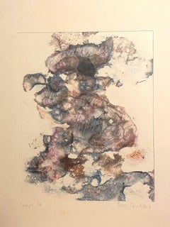 Composizione astratta - Inchiostro e acquerello su carta di Peter Dischleit - 1973