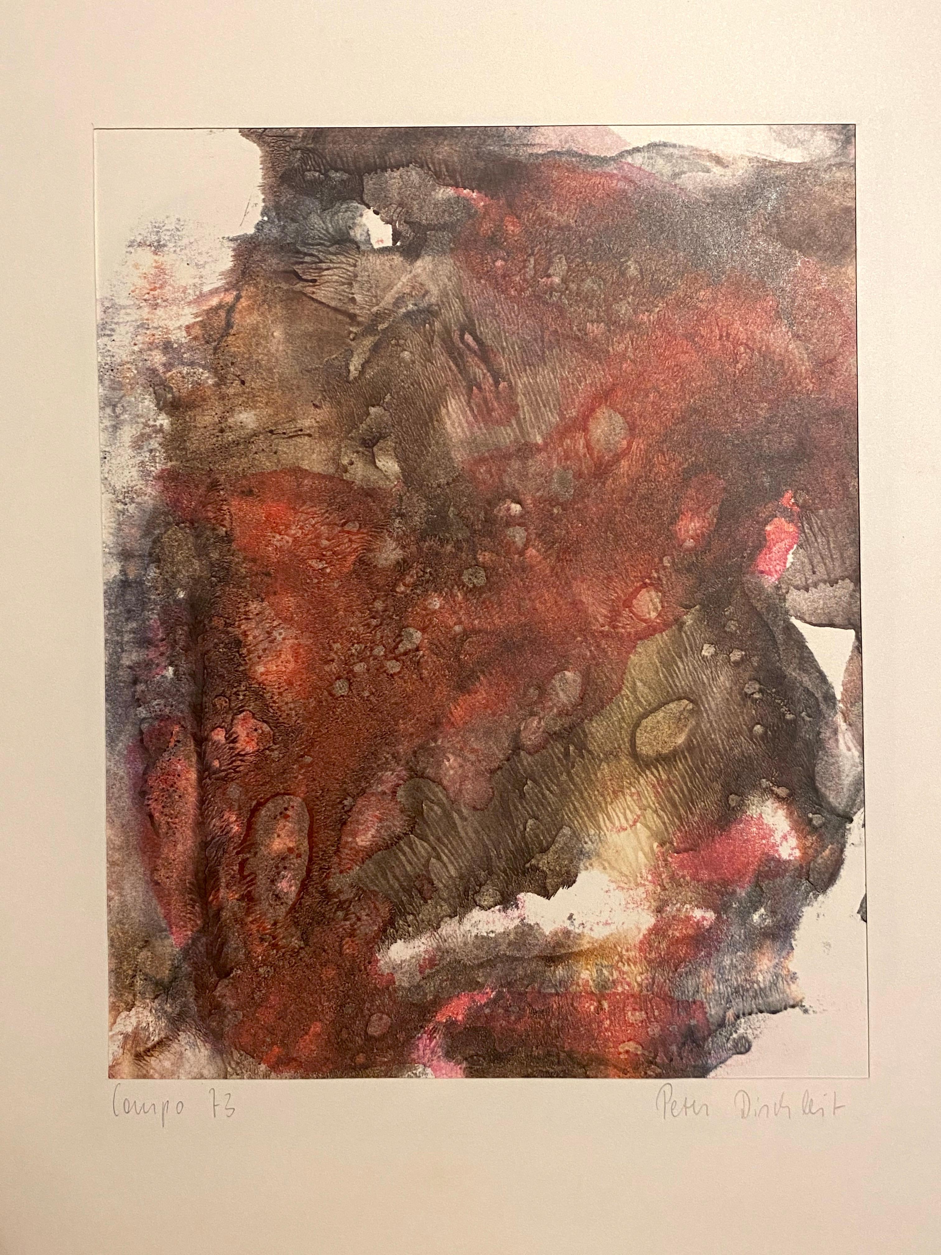 Abstract Composition is an original mixed media drawing in ink and watercolor on paper realized by Peter Dischleit (1940-1993) in 1973.

Hand-signed in pencil on the lower right margin and dated on the lower left margin.

Good conditions. Included