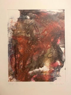 Abstract Composition - Ink and Watercolor on Paper by Peter Dischleit - 1973