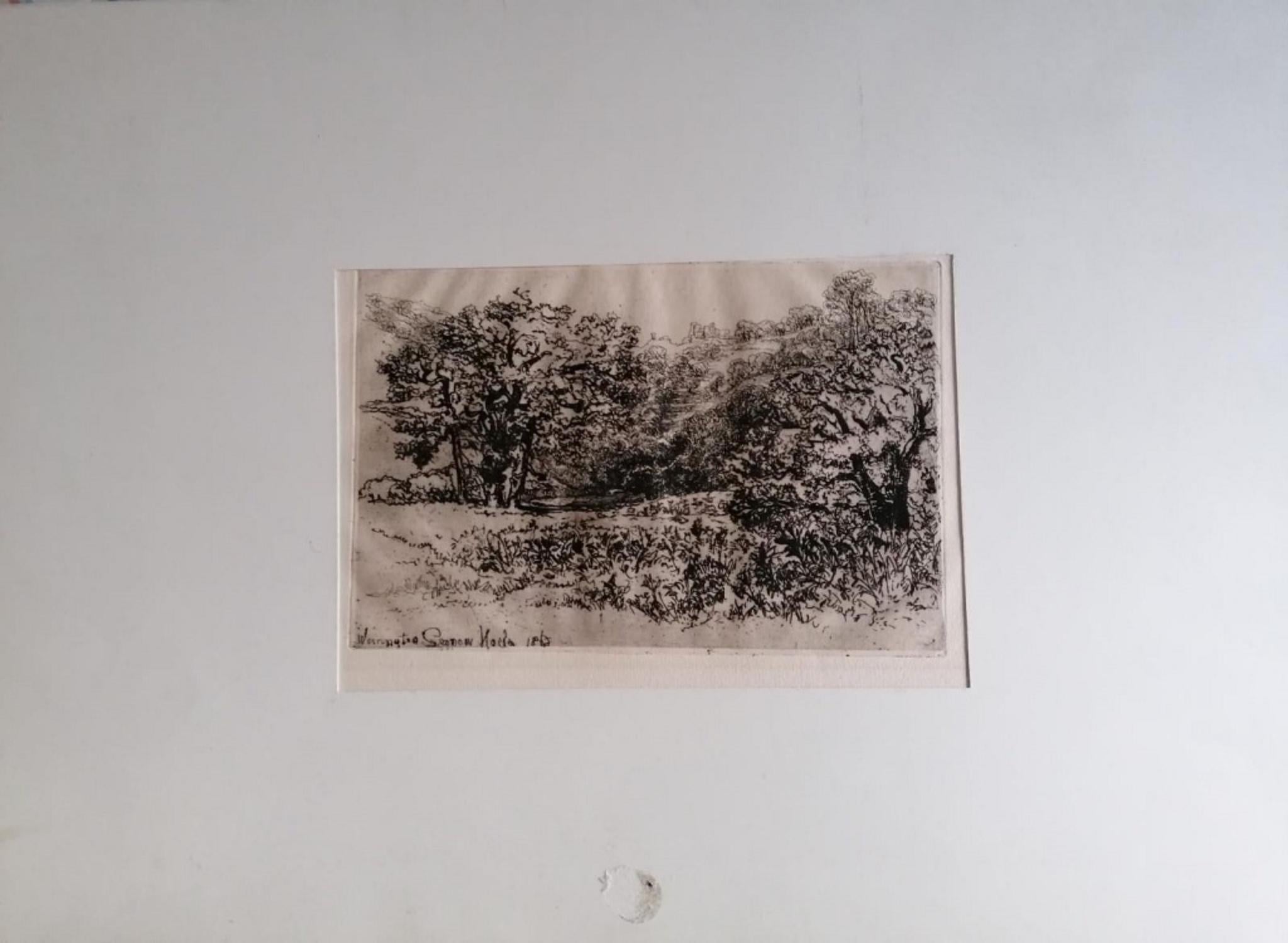 La Roxerie - Original Etching by Sir Francis Seymour Haden - 1867 For Sale 1
