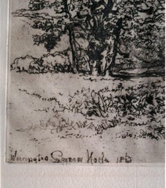 La Roxerie - Original Etching by Sir Francis Seymour Haden - 1867