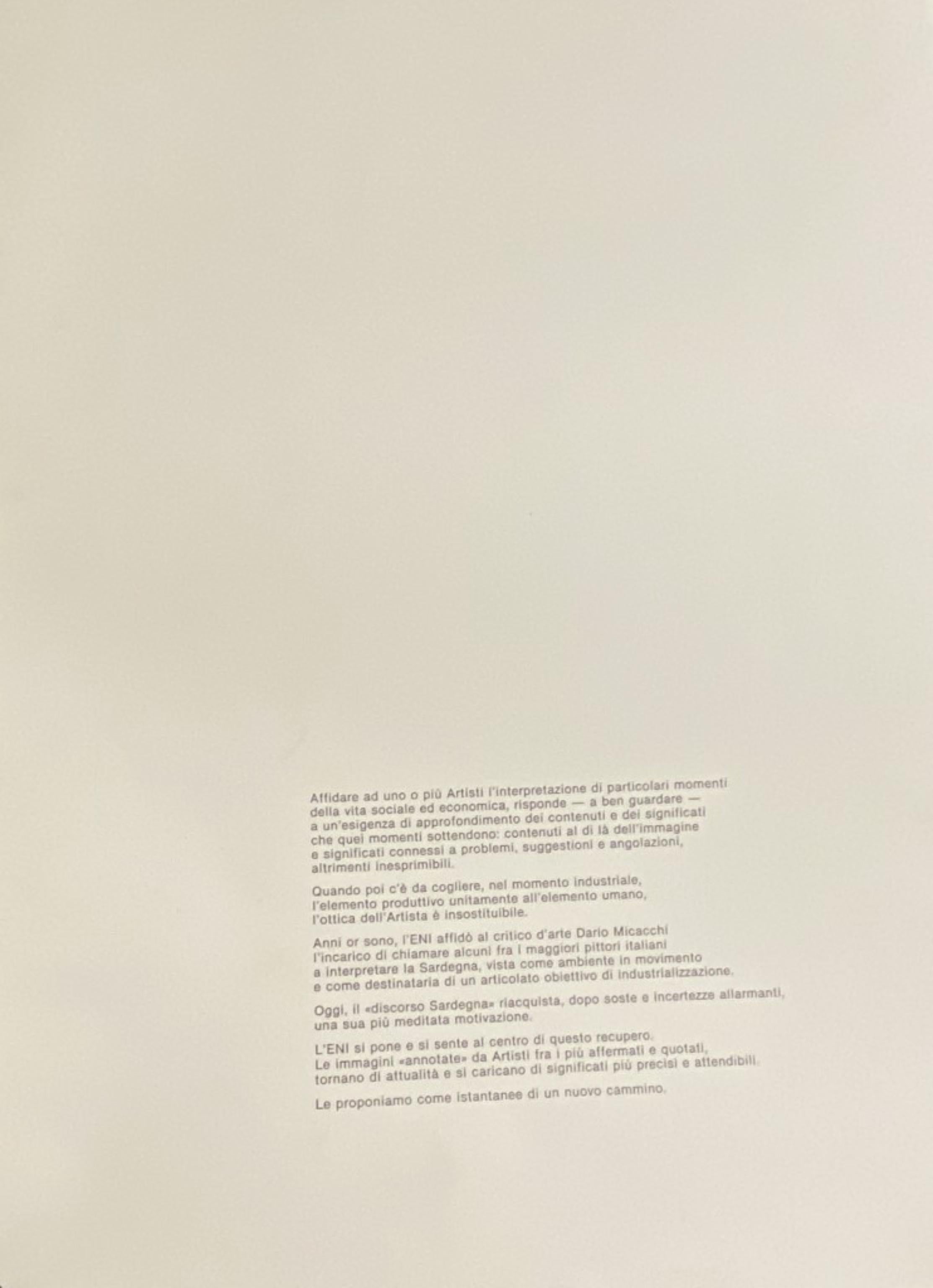 Composition is an original etching made by Giuseppe Guerreschi in 1974.

Hand-signed with pencil on lower right by the artist.

Numbered 63 of 99 prints.

In excellent condition.

This ArtWork is accompanied by two other sheets: one with the