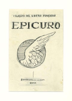 Epicuro - Original China-Tinte von Gabriele Galantara - Anfang  Jahrhundert des Jahrhunderts