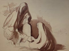 Devoción - Acuarela original - Principios del siglo XX