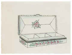 Porcelain Boxe - Original China ink and Watercolor - 1890s