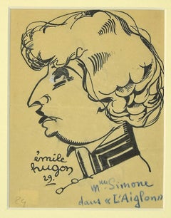 L'Ainglon - Original Pen on Paper by Emile Hugon - 1929