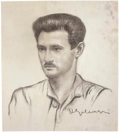 Portrait - Original Pencil On Paper  - 20th Century