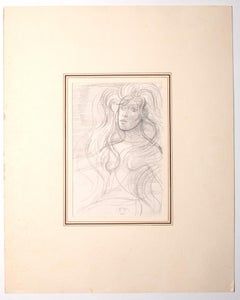Portrait - Pencil on Paper by Eugène Berman - 1970s