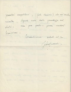 A Pair of Autograph Letters by Gino Severini  - 1937