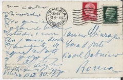 Autograph Postcard Signed by Filippo de Pisis  - 1953