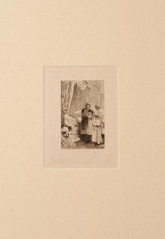 Extreme Anoction - Original Etching by Ricardo de los Ríos - 1880 ca.