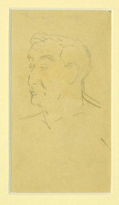 Jeune garçon - dessin original sur papier de Laurent Bonet - années 1880