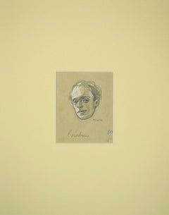 Porträt - Original-Bleistiftzeichnung auf Papier - 1880er Jahre