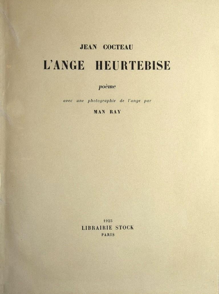 Livre « Ange Heurebise » de Jean Cocteau et Man Ray - 1925 - Contemporain Art par Jean Cocteau, Man Ray