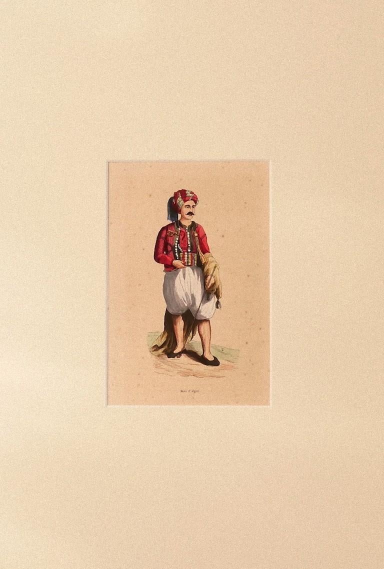 Algerischer Mann –  Lithographie des 19. Jahrhunderts – Art von Unknown
