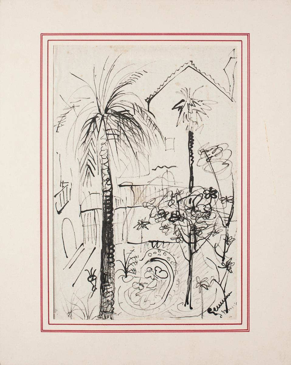Gemma D'amico Landscape Print – Landschaftslandschaft - Tinte auf Papier von Gemma D''Amico - 1941 ca.