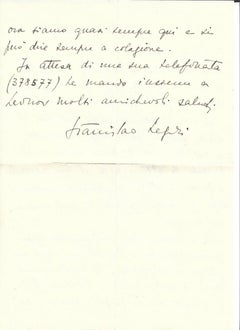 Autograph Letter by Stanislao Lepri - 1950s