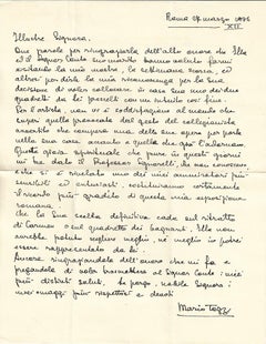 Autographenbuchstabe: Esposizione romana e gioia spirituale von Mario Tozzi - 1934