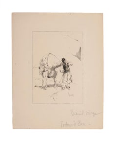 Water Carrier - Original Pen on Paper - Early 20th Century