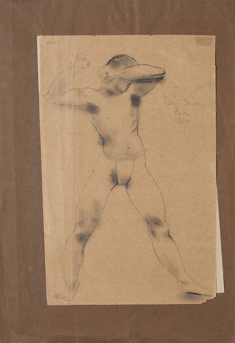 Unknown Figurative Art - Trainer - Original Pencil on Paper - 1930s