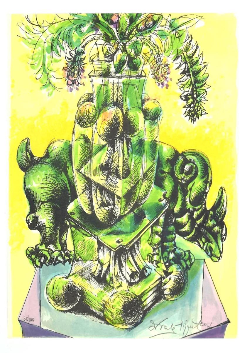 Vegetation an original Lithograph artwork realized  by Daniele Dimitri.

Hand-signed at the bottom.

Numbered, edition 20/100.

In excellent conditions.

Passepartout included 70 x 50.

The artwork is depicted skilfully through a strong line in a