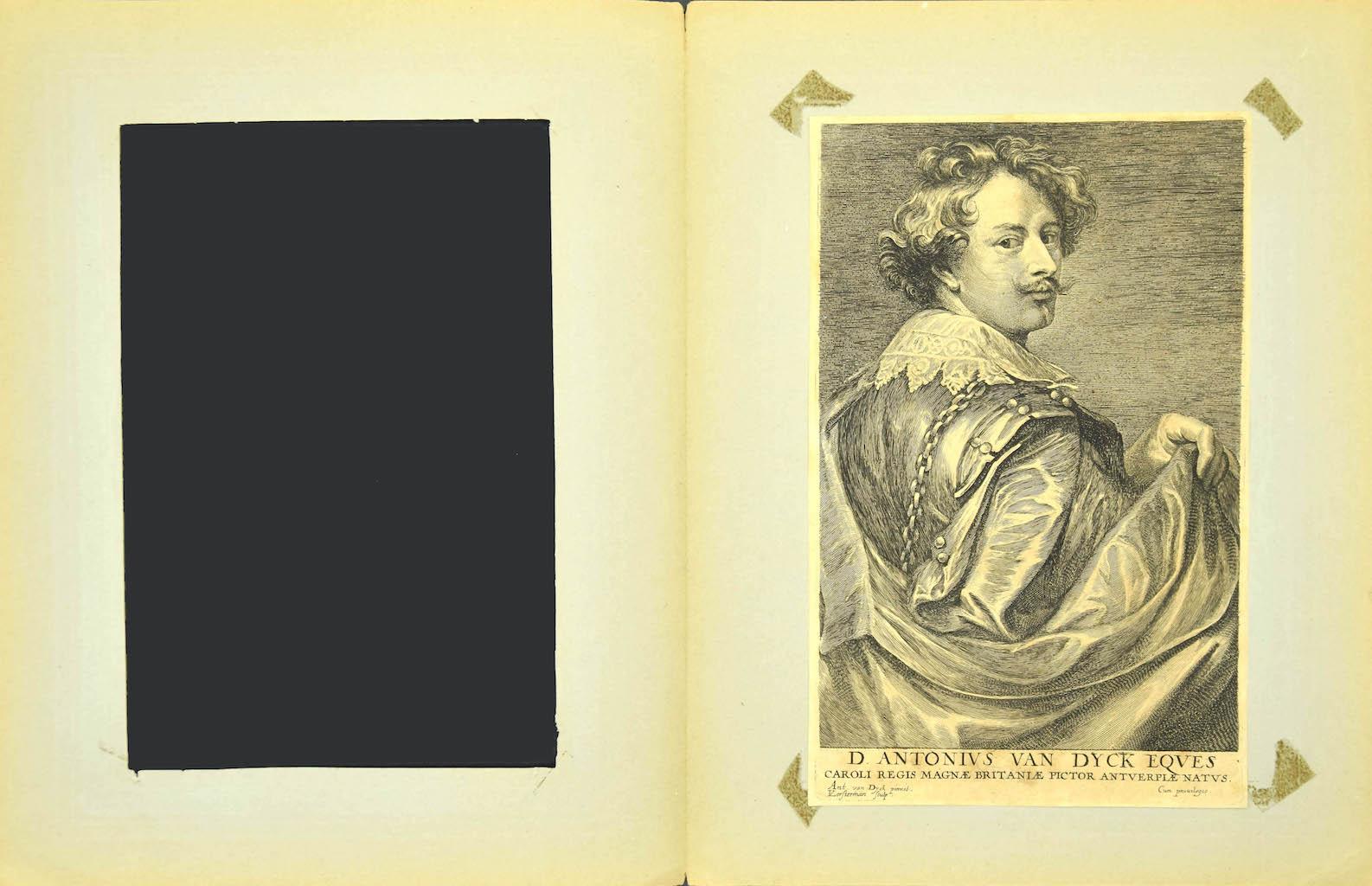 Portrait of Lucas Vorsterman - Original Etching by Antoon Van Dyck - 1740 ca 1