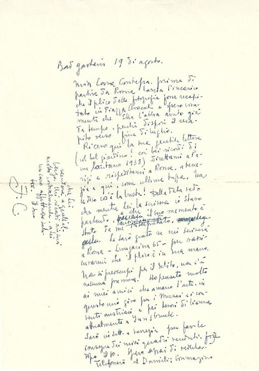Fabrizio Clerici - Autograph Letter Signed by Fabrizio ...