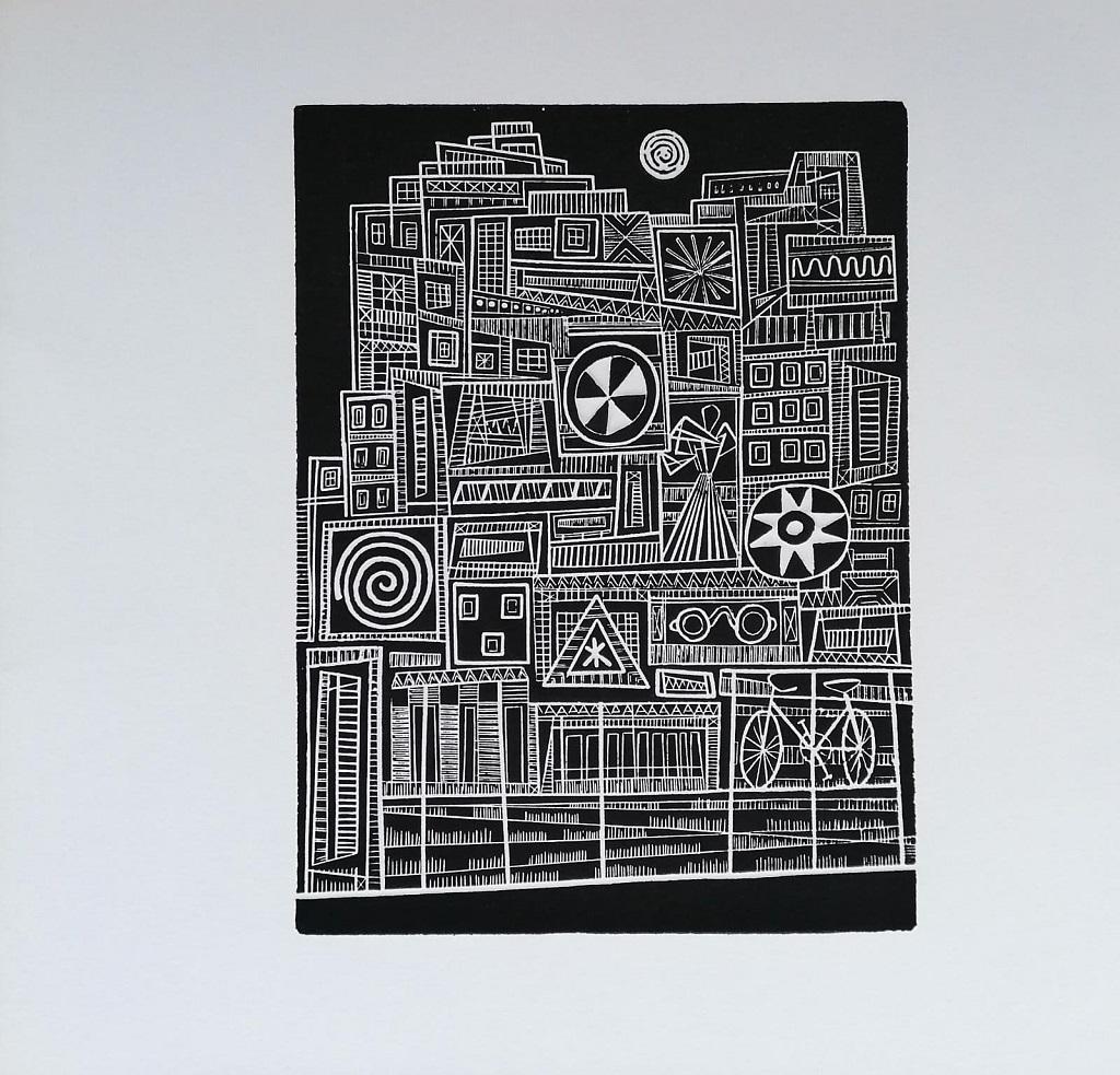City in the Night is an original contemporary artwork realized by Luigi Spacal (Trieste, 1907 - Trieste, 2000) in the 1970s.

Original B/W woodcut print.

Excellent conditions. 

Lojze Spacal, also known as Luigi Spacal, was born on the Trieste