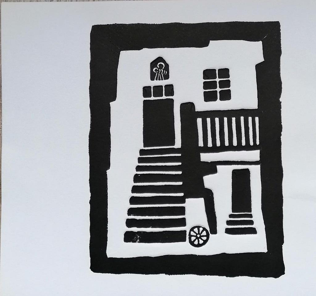 Istrian Courtyard is an original contemporary artwork realized by Luigi Spacal (Trieste, 1907 - Trieste, 2000) in the 1970s.

Original B/W woodcut print. 

Excellent conditions. 

Lojze Spacal, also known as Luigi Spacal, was born on the Trieste