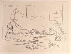 Nudo - Litografia originale su carta di Pericle Fazzini - Anni '70