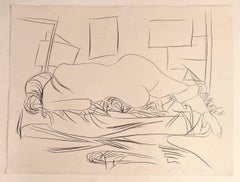 Nude – Original Lithographie auf Papier von Pericle Fazzini – 1970er Jahre