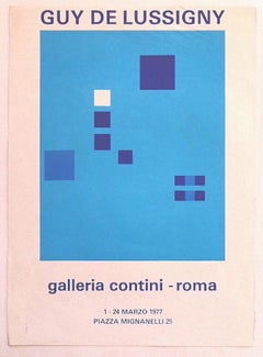 Guy De Lussigny - Cartel de exposición - Impresión offset vintage - 1977