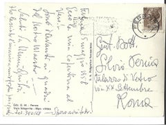 Autograph Postcard Signed by Mimi Quilici Buzzacchi to Silvio Perina - 1958