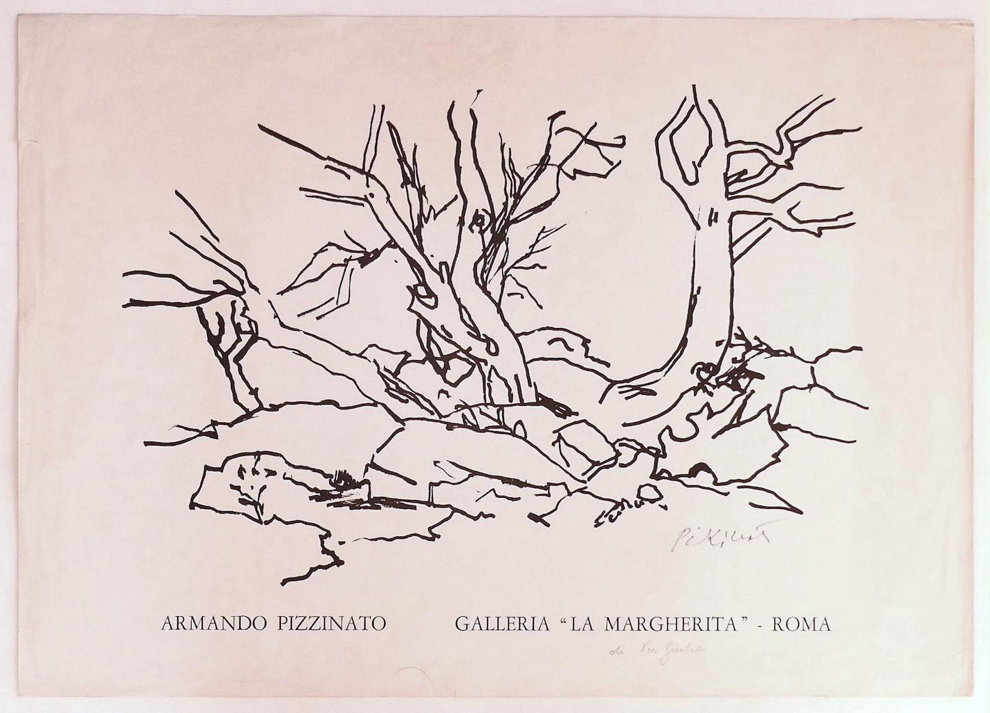 Armando Pizzinato Exhibition Poster - Original Offset Print - Mid-20th Century