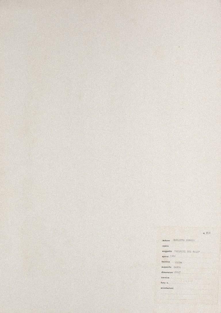 Devil Spirits - Original Ink on Paper by Sergio Barletta - 1962 For Sale 1