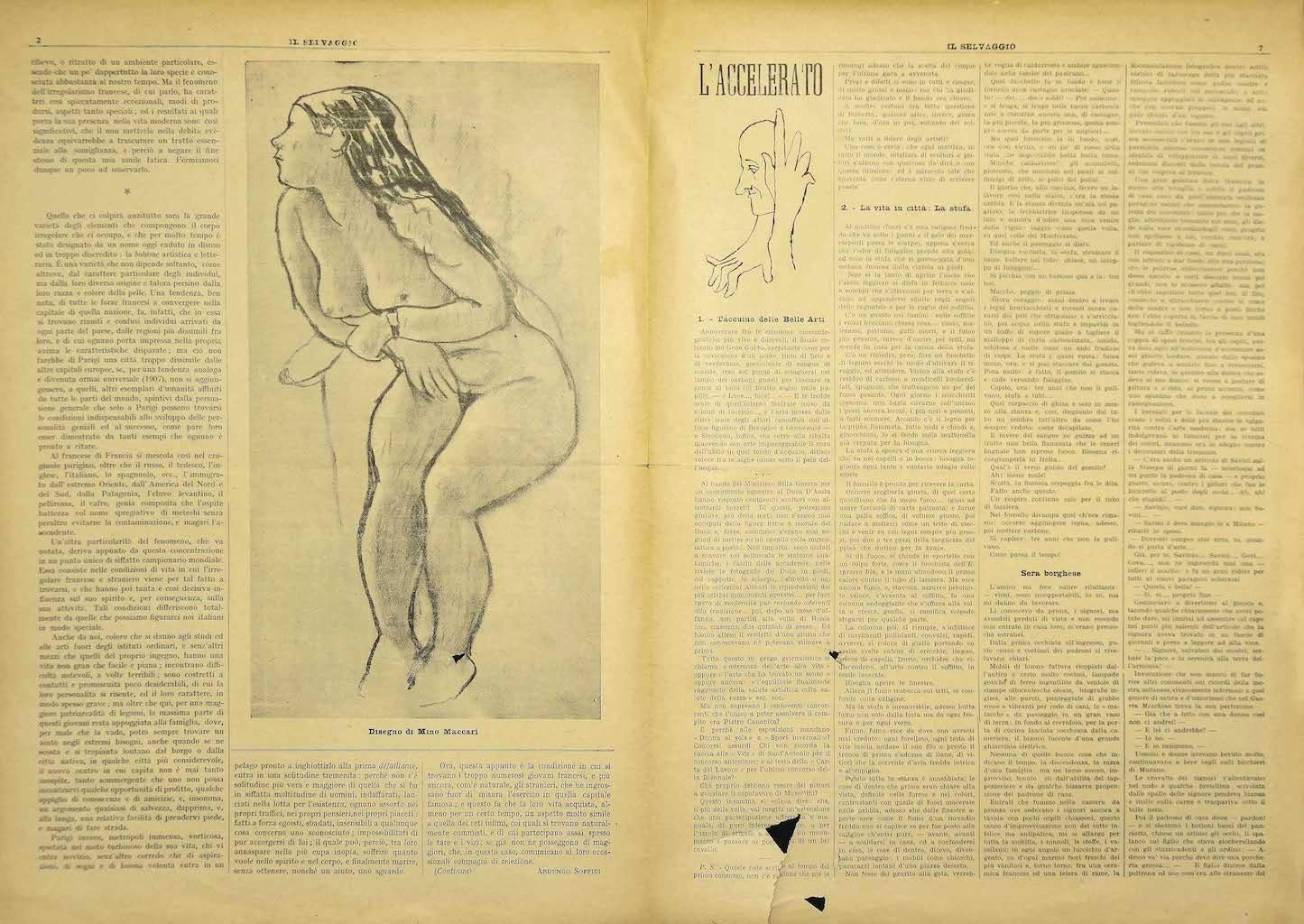 Il Selvaggio #1 - Art Magazine with Engravings by Mino Maccari - 1934 For Sale 1