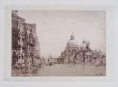 Venise, Canal Grande -  Gravure de L. Beltrami - 1877