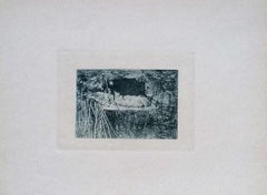 Fontainebleau Forest - Etching by L. Beltrami - 1877