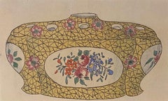 Porcelain Box - China Ink and Watercolor - 1890s