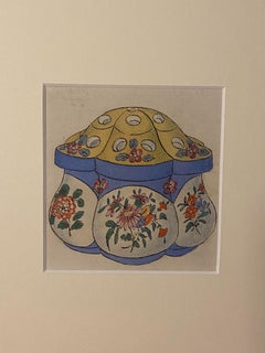 Porcelain Vase - China Ink and Watercolor - 1890s