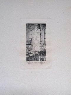 París, L'Atelier Pascal - Aguafuerte sobre cartón de Luca Beltrami - 1877
