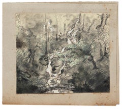 The Pond - Dessin original - Années 1900