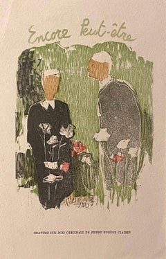Encore Peut-etre - Original Woodcut by Pierre Eugene Clarin - Early 20th Century