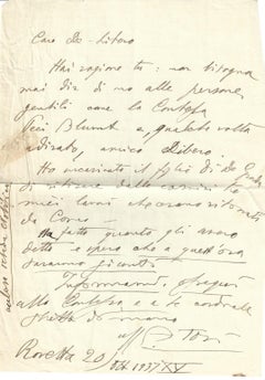 Carta autógrafa de Arturo Tosi - 1937