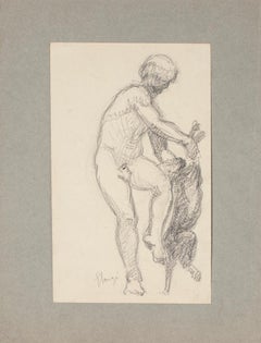 Figura - Lápiz original sobre papel - Principios del siglo XX