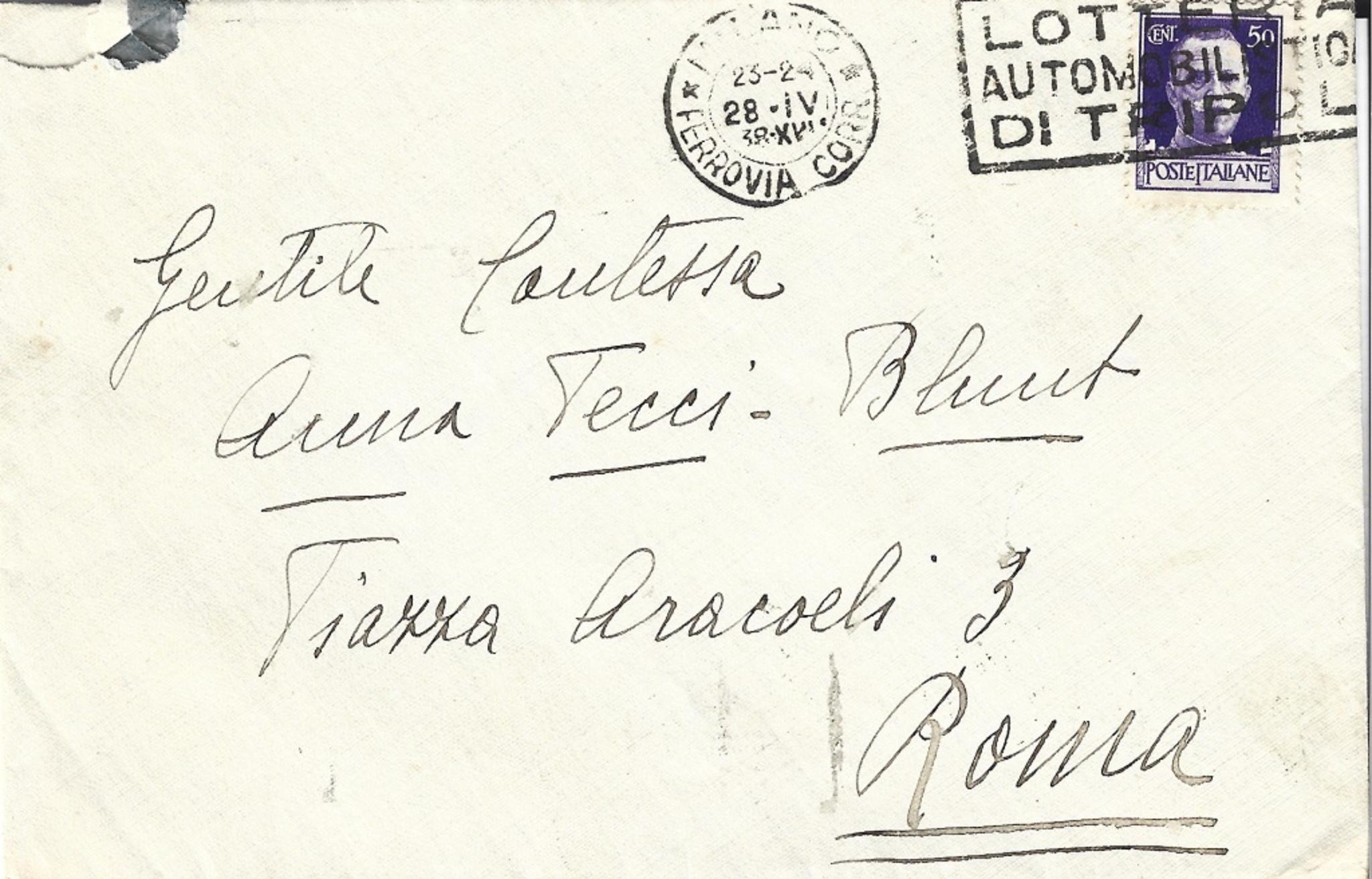 Autograph Letter by Carlo Carrà - 1938 For Sale 3